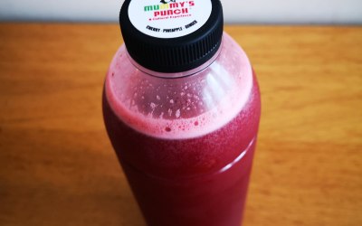 Our Cherry Sting with blended cherries and ginger. 