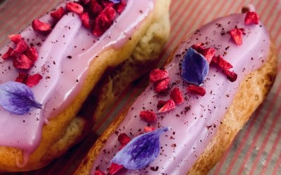 Blackberry & Creme de Mure Eclairs