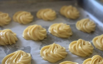 pâte à choux About to go into the oven 