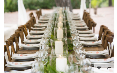 Alfresco wedding breakfast in Ibiza 