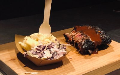 Beef back ribs, potato salad and ‘slaw.