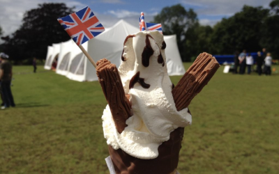 British Army fundays such as War and Peace Revival. True patriotic Ice cream.