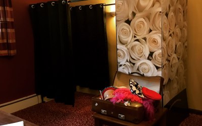 White Roses Wedding Booth