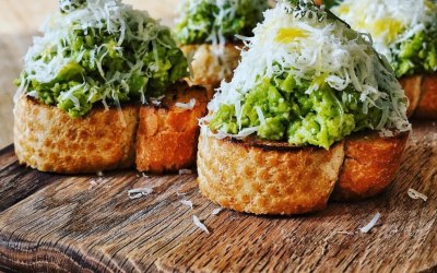 Pea & Pecorino Bruschetta