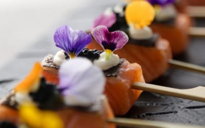 Salmon canapes