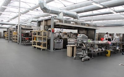 Large scale temporary kitchens for large scale event catering