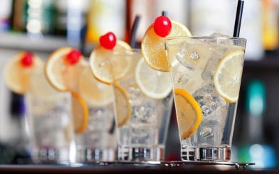 One of the cocktails we make, Tom Collins
