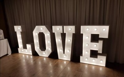 Light Up LOVE Letters. MR HEART MRS also available.