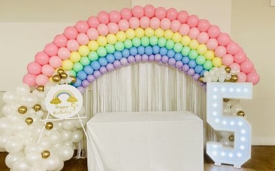 Rainbow Balloon Arch