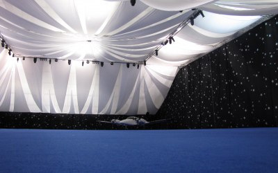 Planet gold decor white sails and black starts Kidlington aerodrome