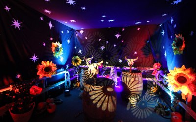 Planet gold decor halloween game, partof a children't walk-through for the Lowry mall Manchester