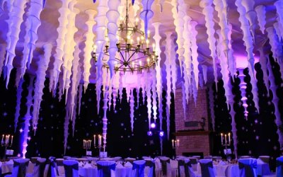 Planet gold decor ice palace dinner Manor house hotel Castle combe