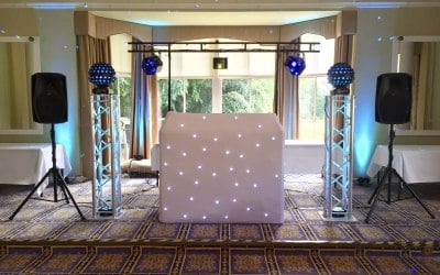 White wedding DJ Booth