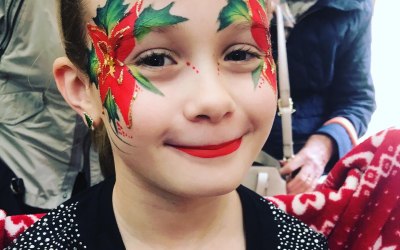 A poinsettia at a Christmas fayre