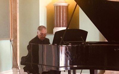 Playing Bechstein Grand at Powderham Castle Festival