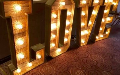 Rustic LOVE letters also available in multifunction white 
