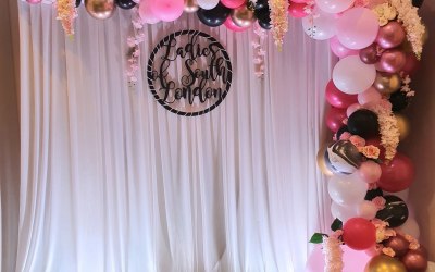 Draping with Balloon Garland