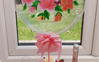 Hand painted special occasion birthday balloon 