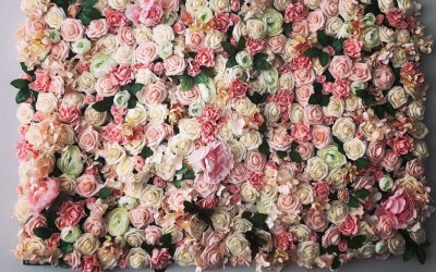 Pink flower wall