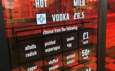 Menu - More drinks available