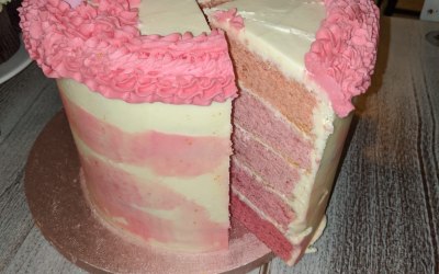 Ombre vanilla sponge