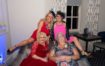 Some guests who wanted a group photo of them seemed happy to "have a laugh" at themselves