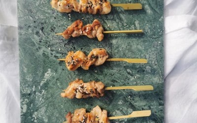 Yakitori chicken skewers 