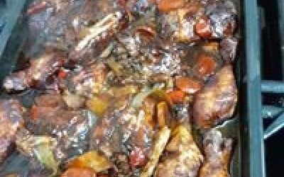 Oven backed BBQ chicken