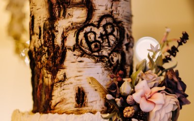Woodland wedding cake
