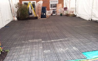 Marquee with flooring