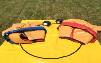 New adult sumo suits with sumo mat