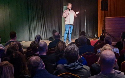Adam Rowe at the Hough End Centre, Chorlton November 2022