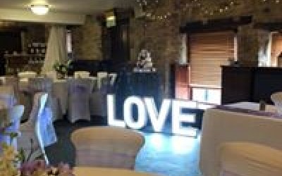 Our Light up Love sign 