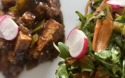 BlackBean Tempeh with Asian Slaw