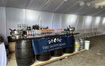Indoor Bar with added welcome drinks.