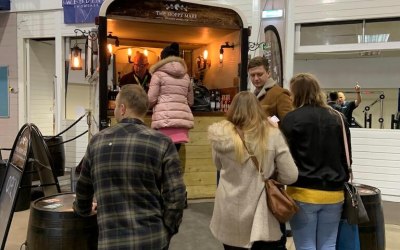 Queuing for a drink