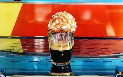 Coffee and chouquette is a perfect match