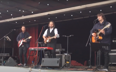 The Threetles performing at a festival