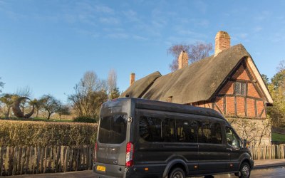 16 seat minibus with A/C, reclining seats and privacy glass. 