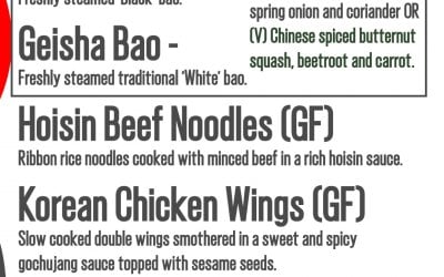 menu example