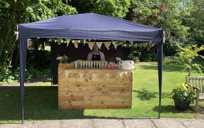 our beautiful freestanding bar