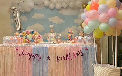 Rainbow & Clouds 1st Birthday