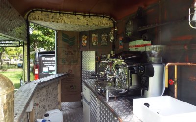 Inside Vintage Trailer