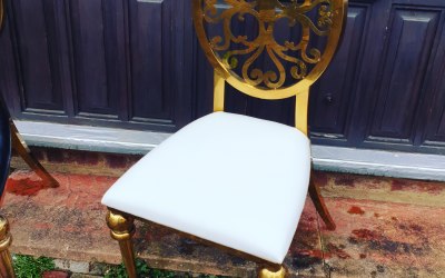 Gold luxe chairs