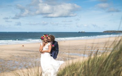 Godrevey Beach wedding