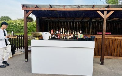 White bar 2m x 60mm (We can make it longer as well)