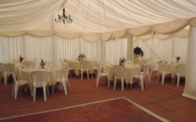 Fully fitted marquee