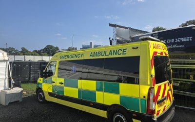 Emergency Ambulance on a Large Festival Site
