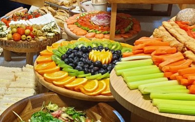 Finger food cold Buffet including fruit, vegi, chease, salads