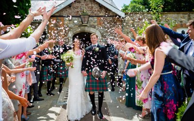 Wedding Day Confetti throwing